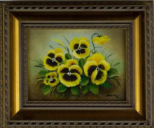 Vibrant Yellow Pansies