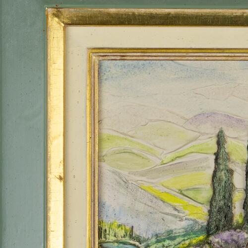 Tuscan Landscape with Cypress Trees