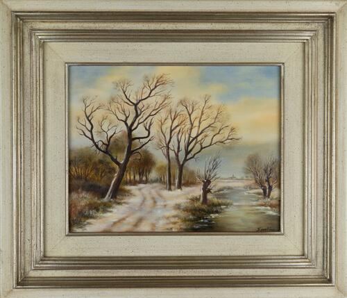 Winter Pathway Through Trees